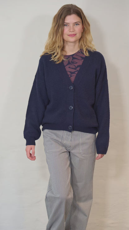 Danelotte Wool Cardigan Dark Navy