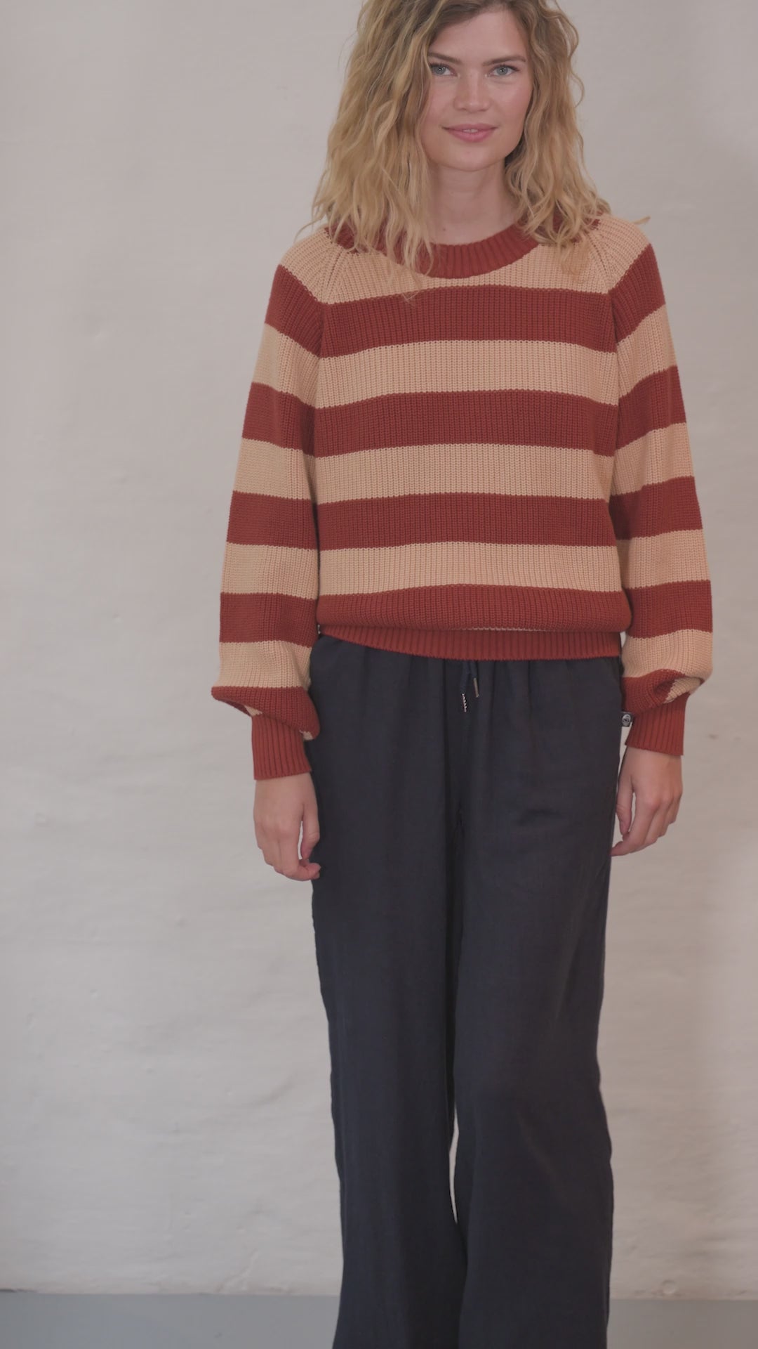 Danejumbo Cotton Rib Sweater Chili/Nougat