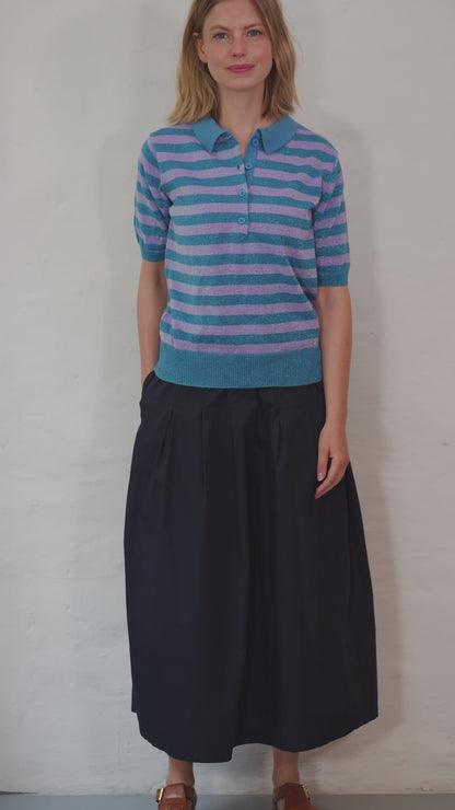 Danesandwich Glitter Sweater Polo Light Lilac/Faded Blue
