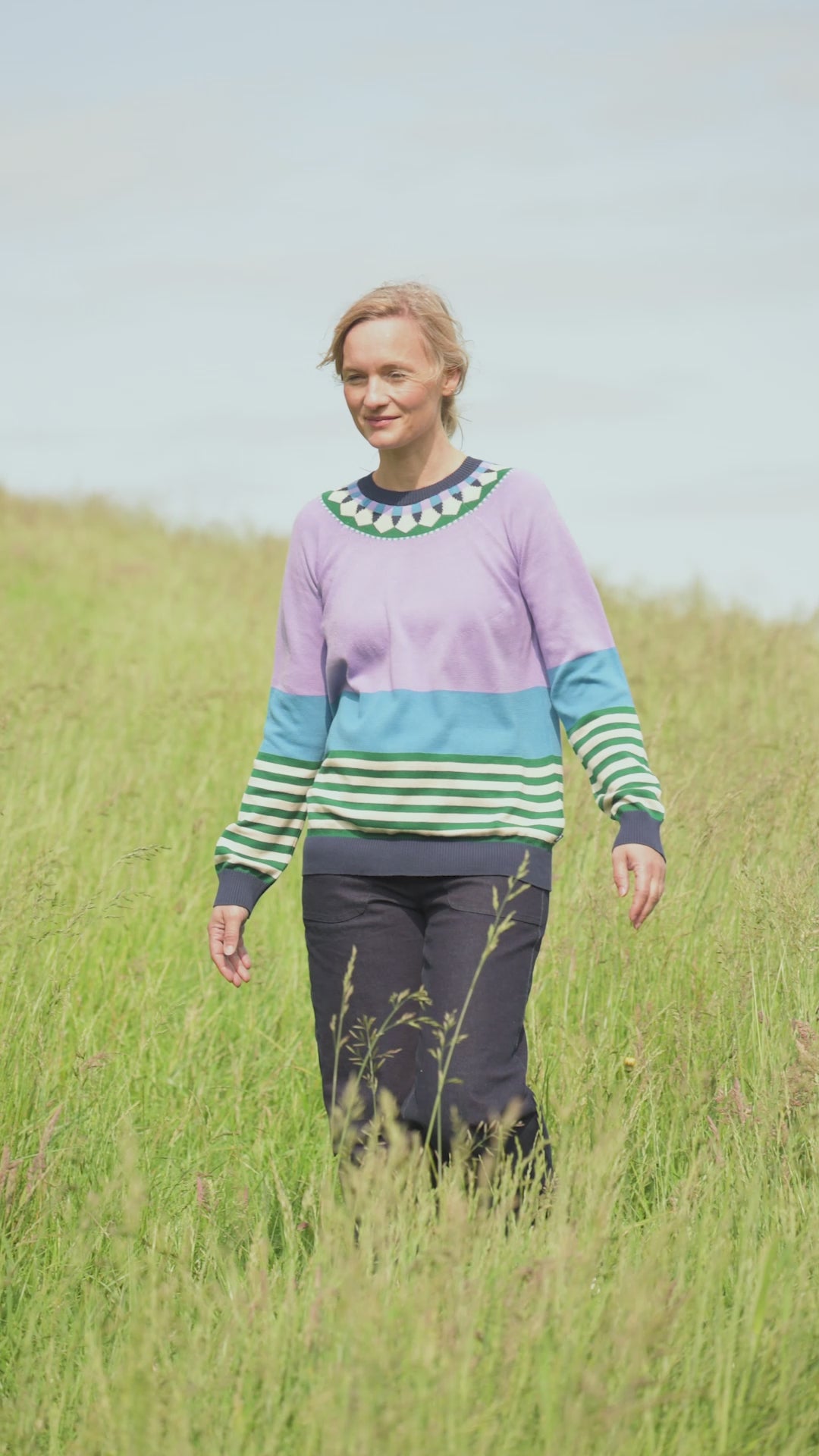 Danehappy Cotton Sweater Light Lilac MULTI