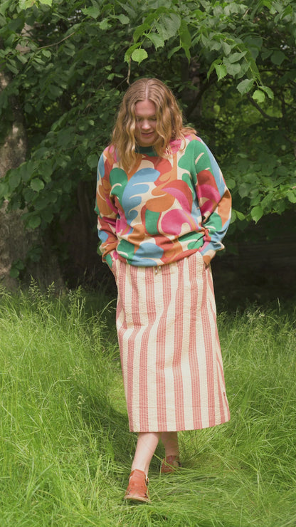 Danesvale Wool-Mix AOP Sweater Nougat TROPS