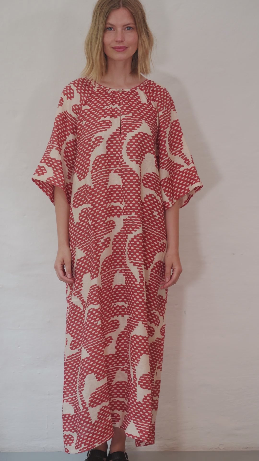 Danehostess Modal Linnen Dress Aragon/Nougat HALFTONE