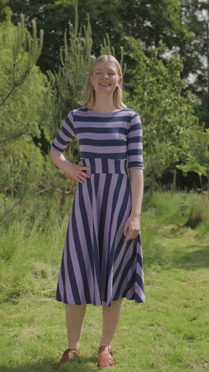 Danecharlotte Interlock Dress Dark Blue/Light Lilac