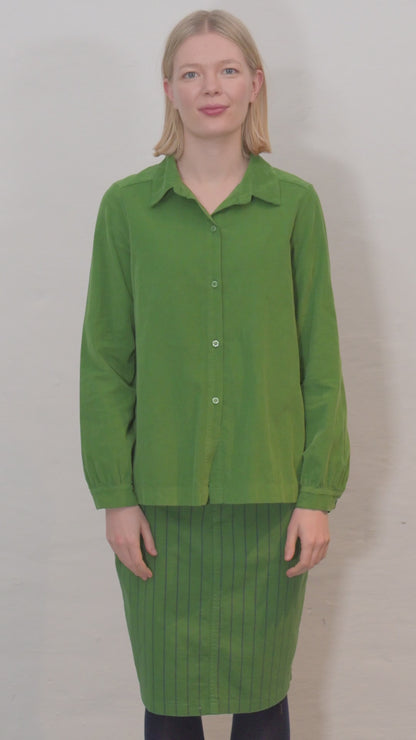 Danrosemary Cord Shirt Moss Green