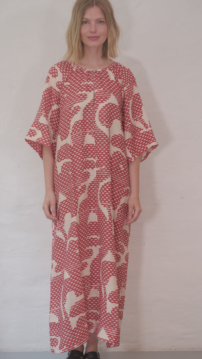 Danehostess Modal Linnen Dress Aragon/Nougat HALFTONE