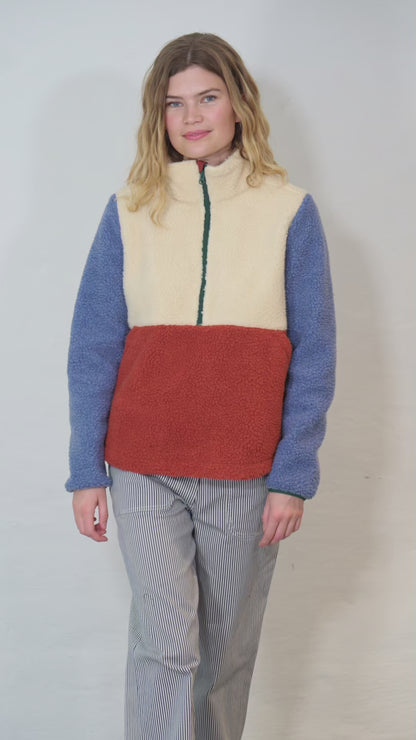 Daneclumber Fleece Anorak Light Beige/Porcelaine/Chili