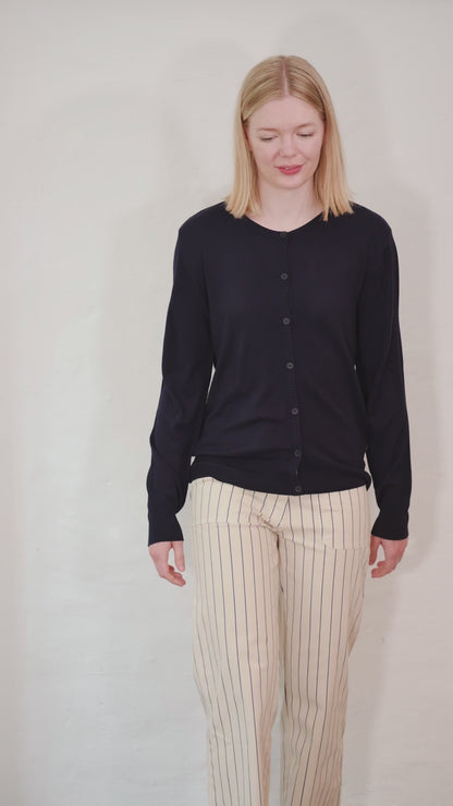 Danelunch Viscose Cardigan Dark Navy