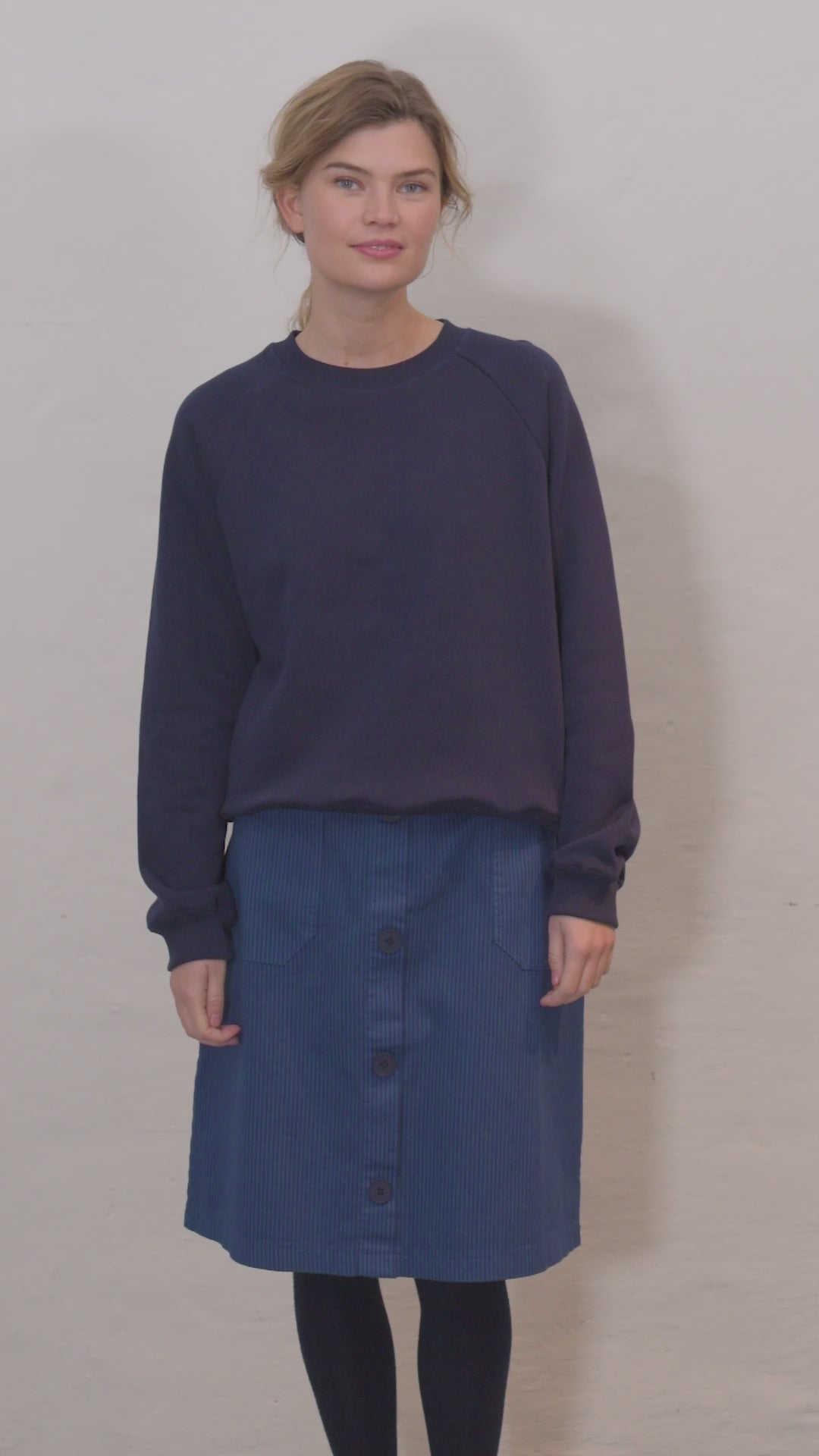 Danepoppy Moleton Sweat Dk Navy