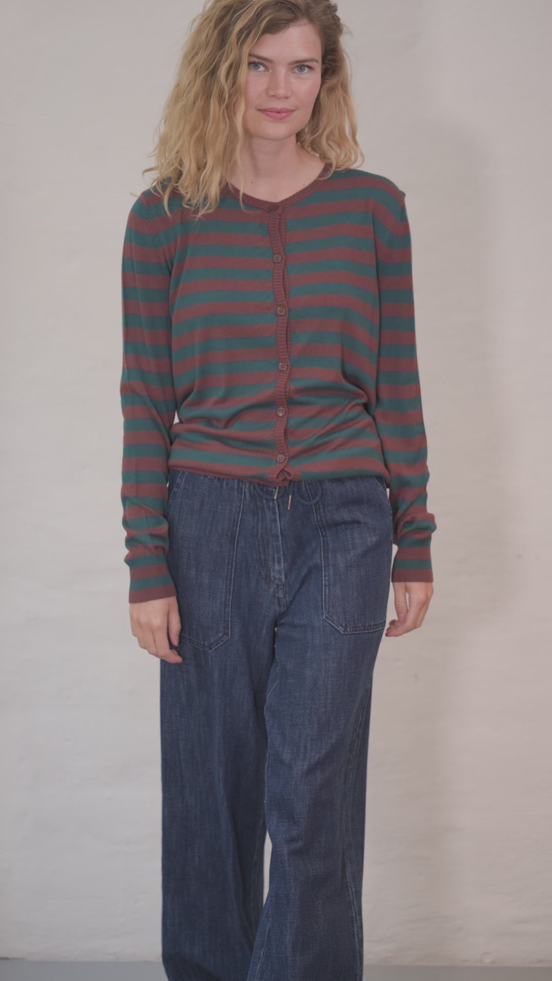 Danelunch Viscose Cardigan Dk Merlot/Dk Slate