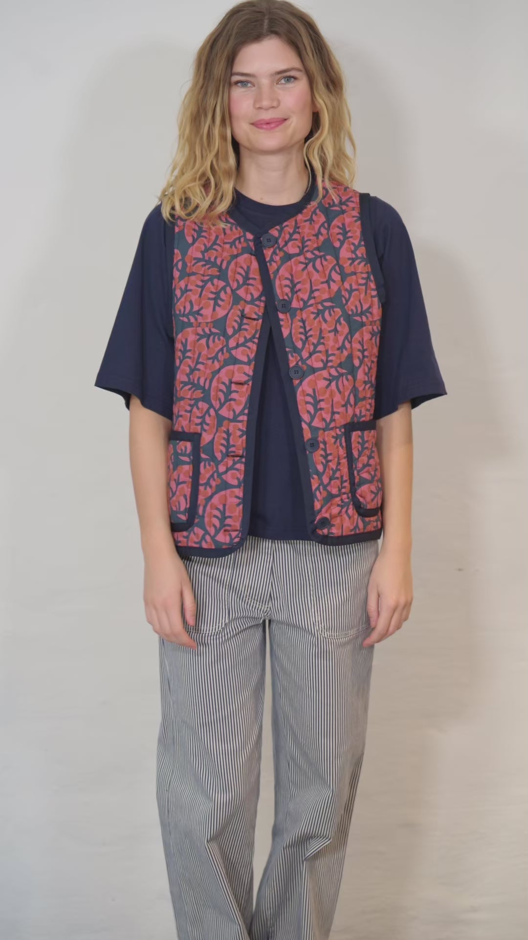 Danesteam Quilt Vest Berry Compote MACRO  MICRO