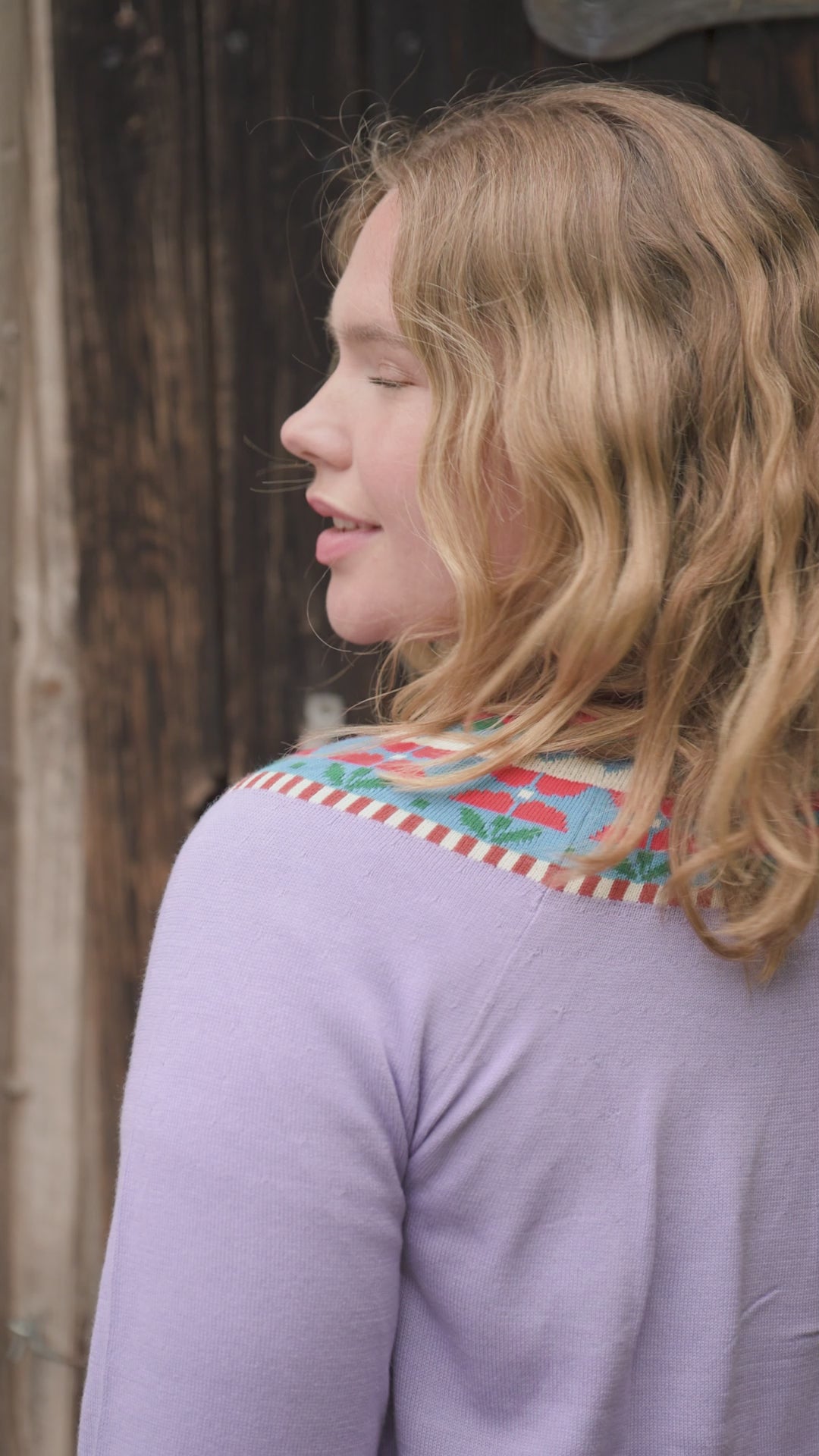 Daneshine Cotton Sweater Light Lilac