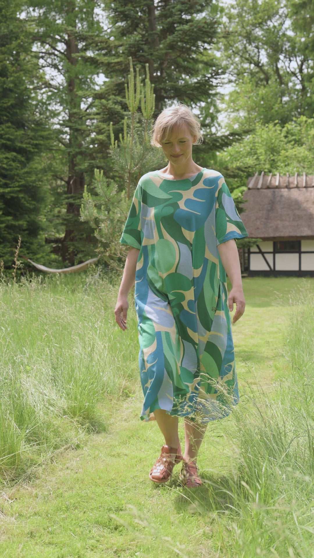 Danegladly Slub Dress Light Beige TROPS