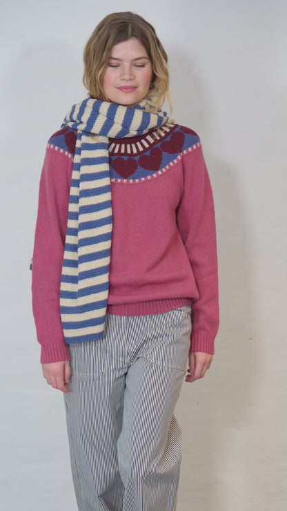 Daneboa Wool Scarf Porcelaine/Light Beige