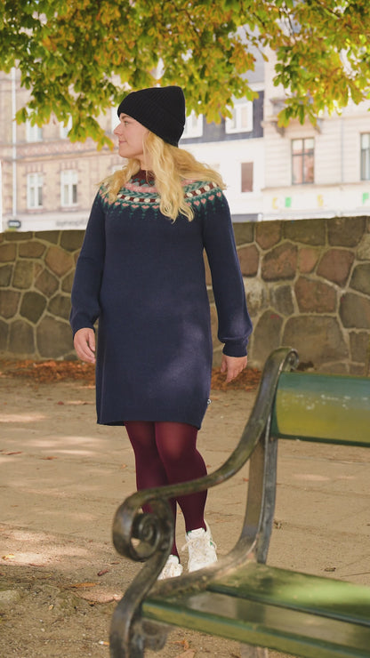 Danesukkertop Wool Sweater Dress Dark Navy