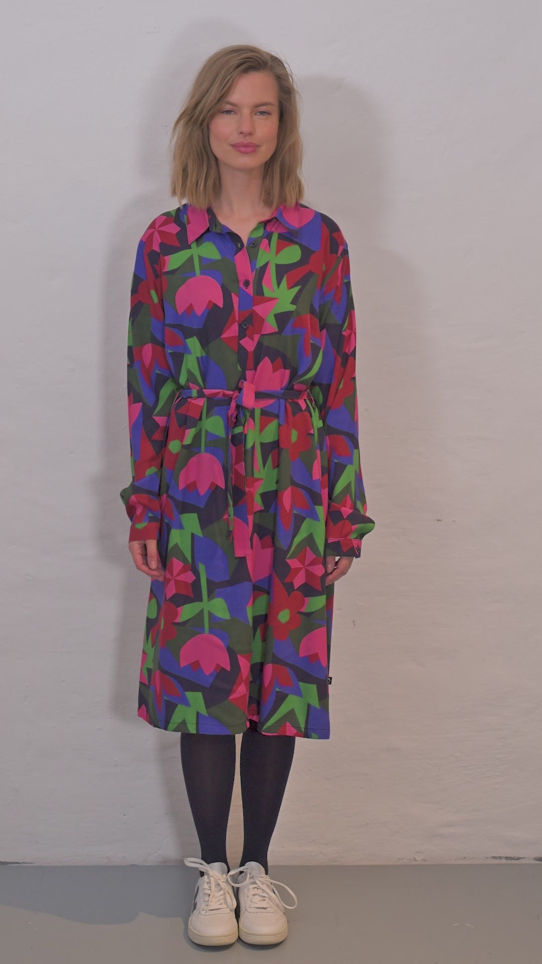 Daneheritage Viscose Dress Dark Navy GEOFLEUR