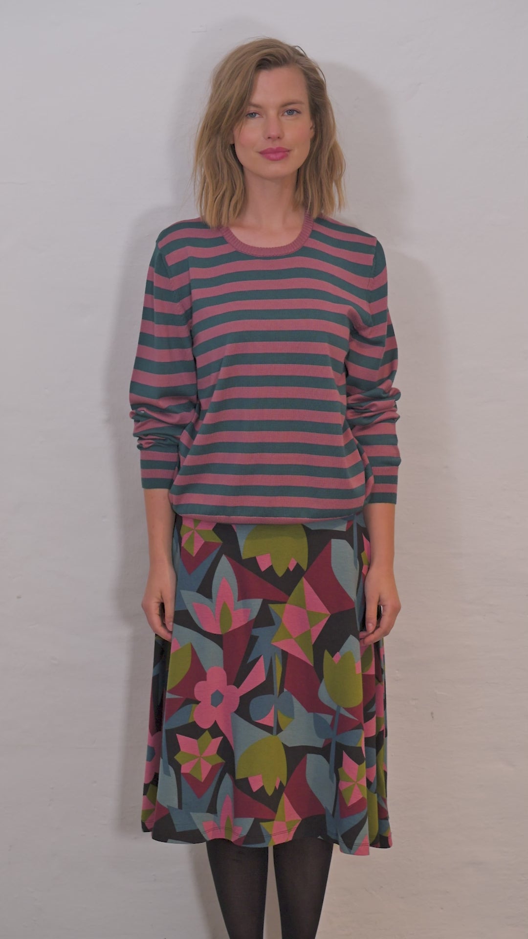Danedinner Viscose Sweater Antique Rose/Dark Slate