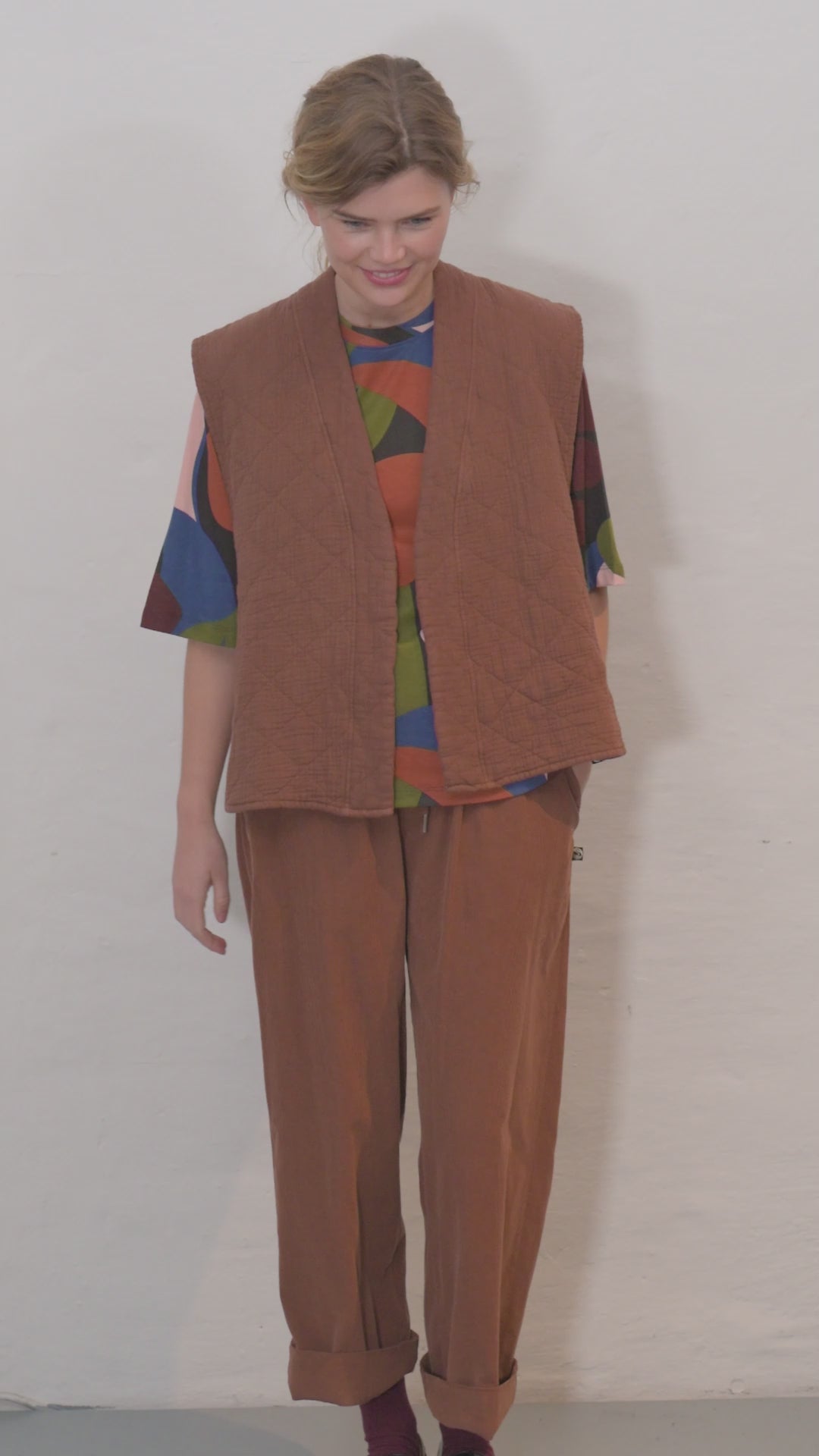 Danevibeke Quilt Vest Brown