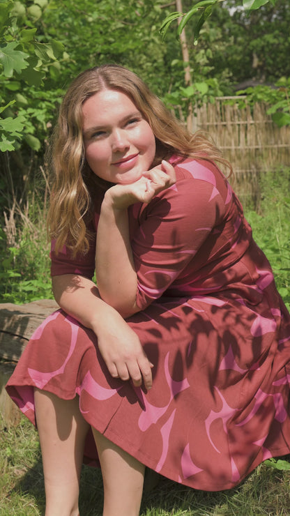 Danecharlotte Interlock Dress Chili/Soft Cherry TROPS