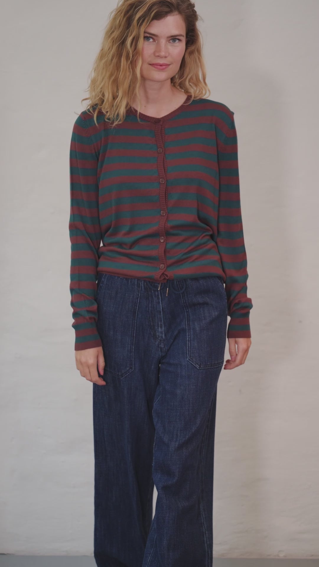 Danelunch Viscose Cardigan Dk Merlot/Dk Slate