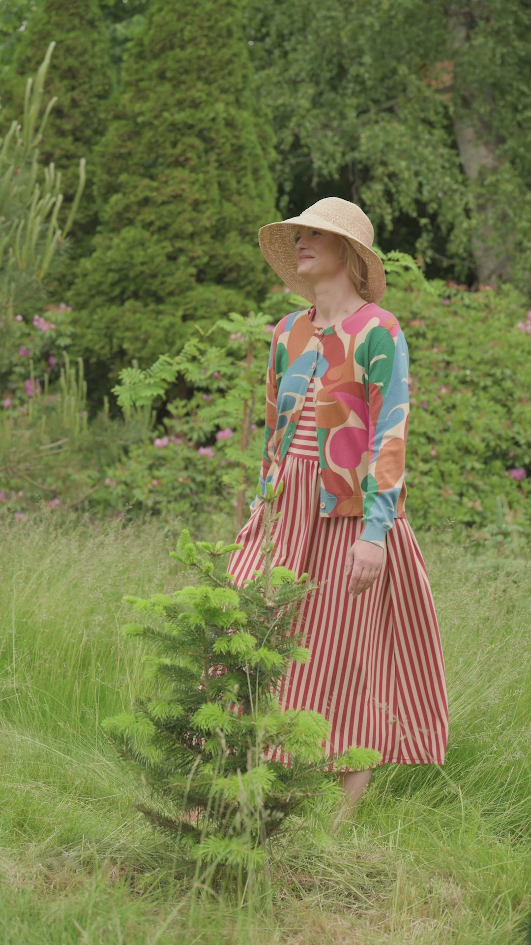 Danelife Wool-Mix AOP Cardigan Nougat TROPS