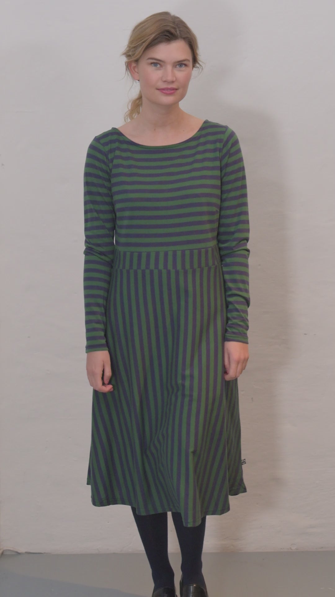 Daneviborg LS Modal Dress Dk Navy/Dk Pine