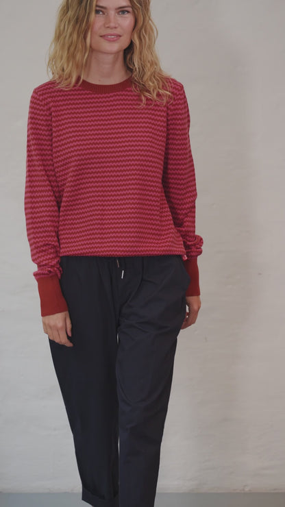 Danefox Pearl Knit Sweater Soft Cherry/Chili