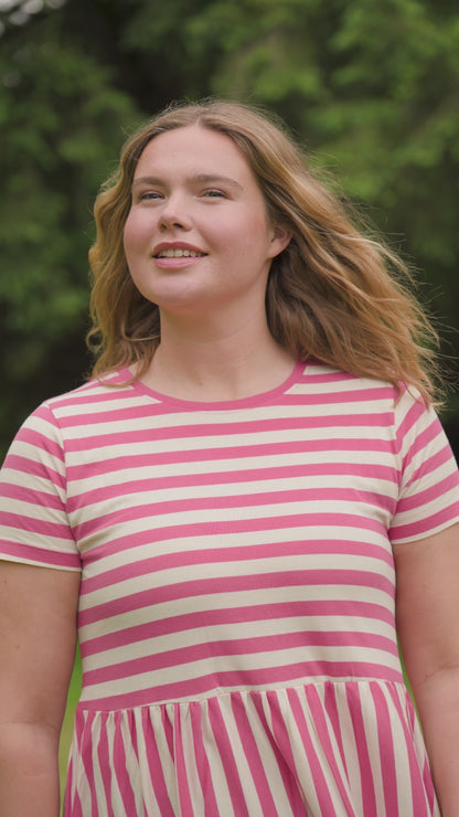 Danebasic Kroeyer Dress Soft Cherry/Light Beige