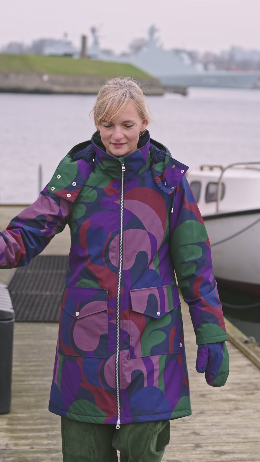 Daneturell Winter Coat Grey Plum TROPS