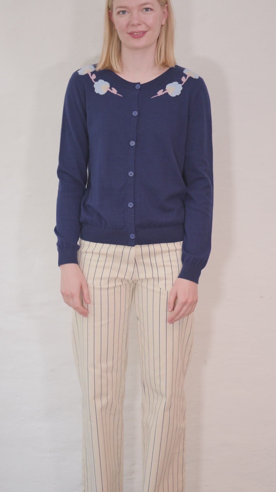 Danelife Wool-Mix Cardigan Dark Blue