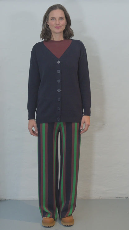 Danemembership Viscose Cardigan Dk Navy