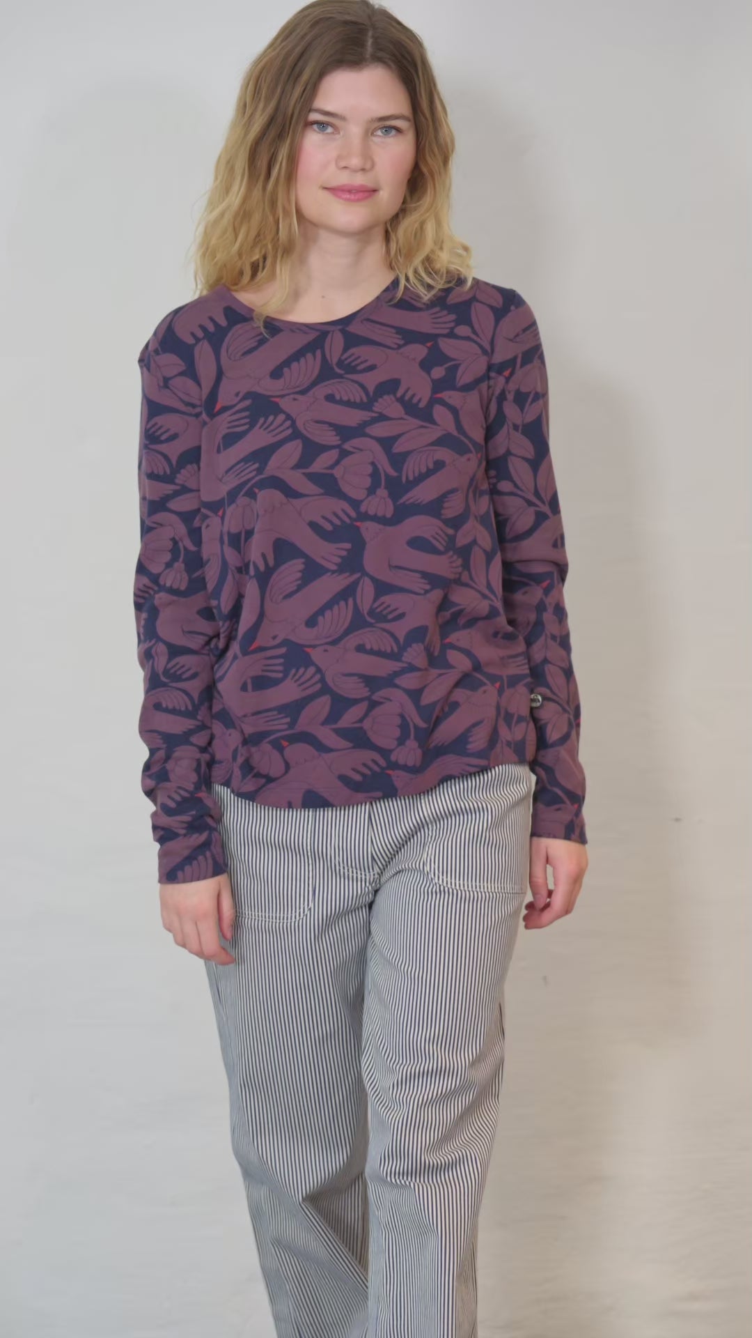 Danelotte Interlock Tee Dark Navy/Mauve BIRDIEUP