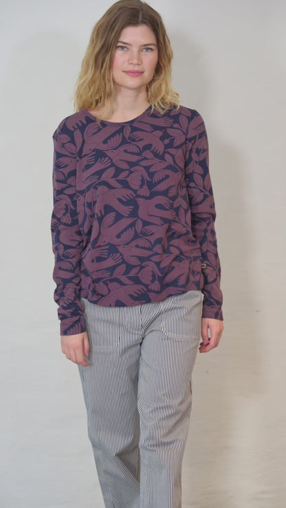 Danelotte Interlock Tee Dark Navy/Mauve BIRDIEUP