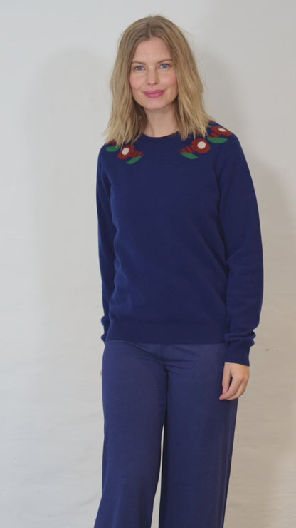Danevibe Merino Wool Sweater Deep Blue