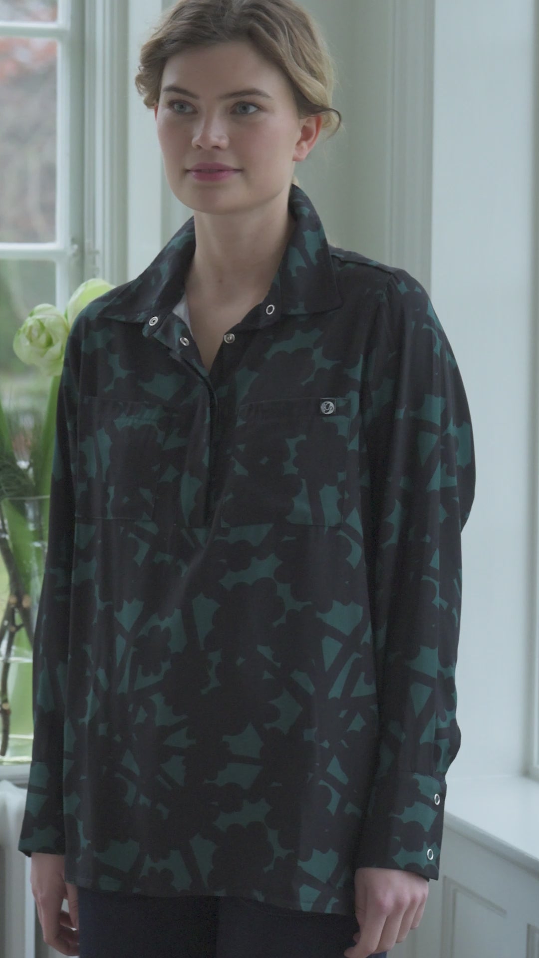 Danepeople Sateen Twill Shirt Dk Slate BRAMBLE