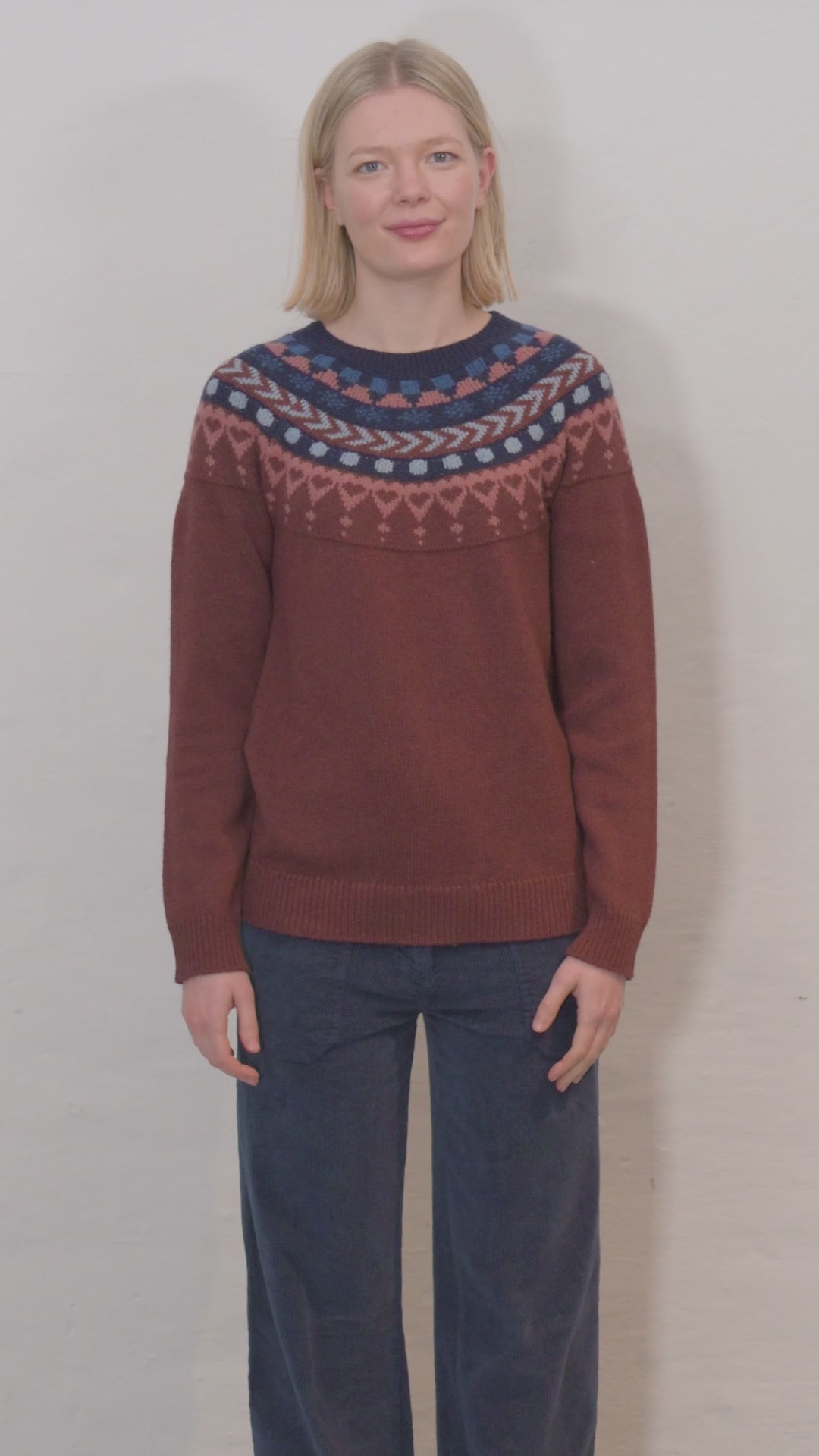 Dananne Wool Sweater Dk Merlot