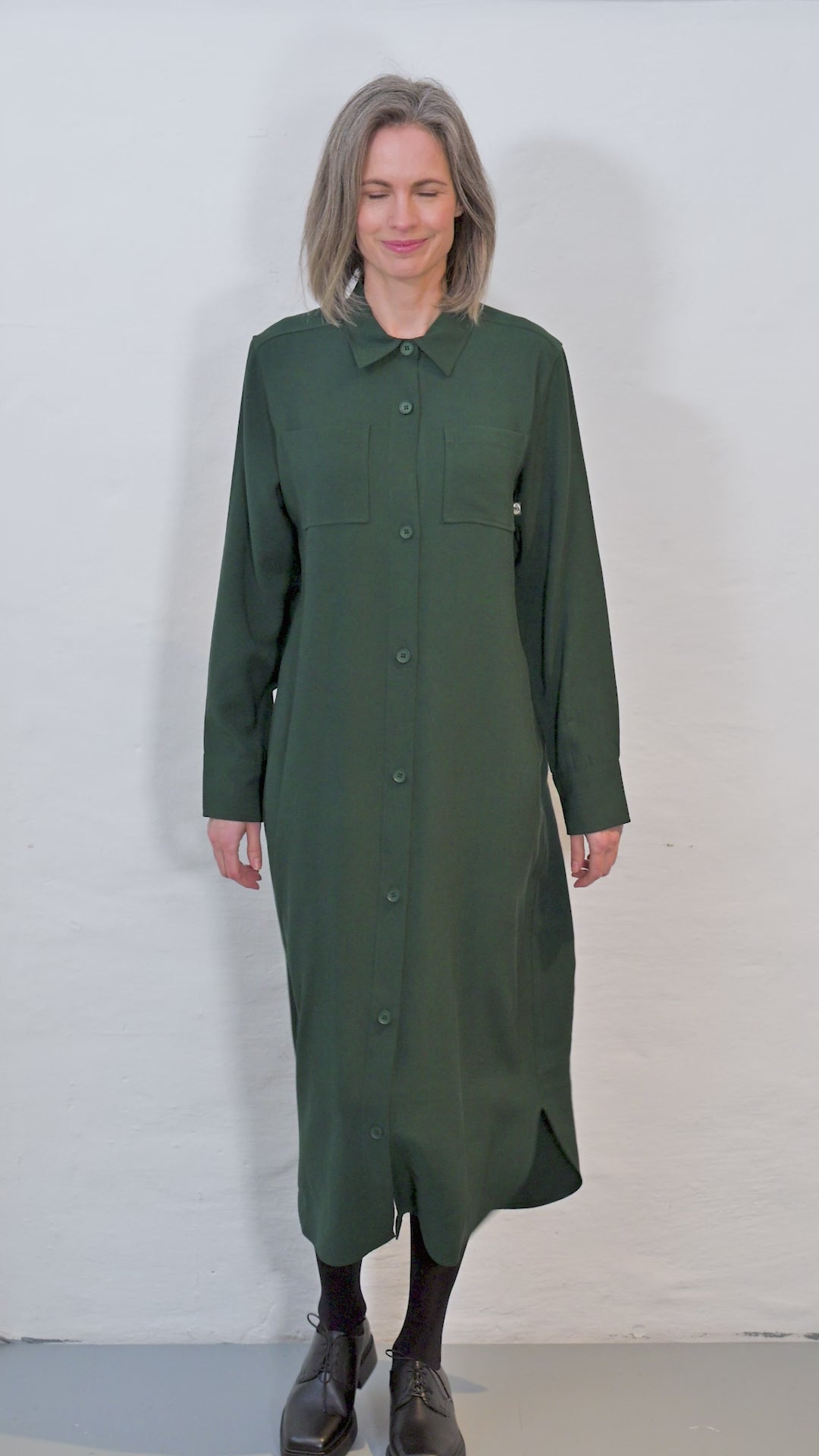 Daneminna Ecovero Dress Dark Forest