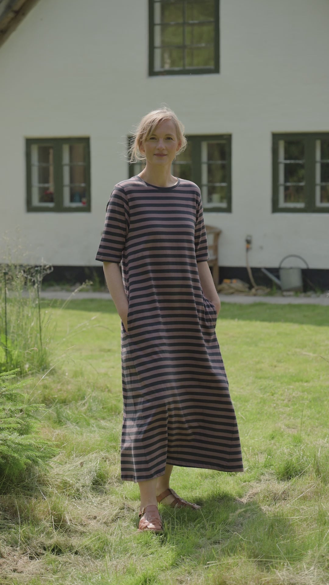 Danebasic Goodnews Dress Mauve/Dark Navy