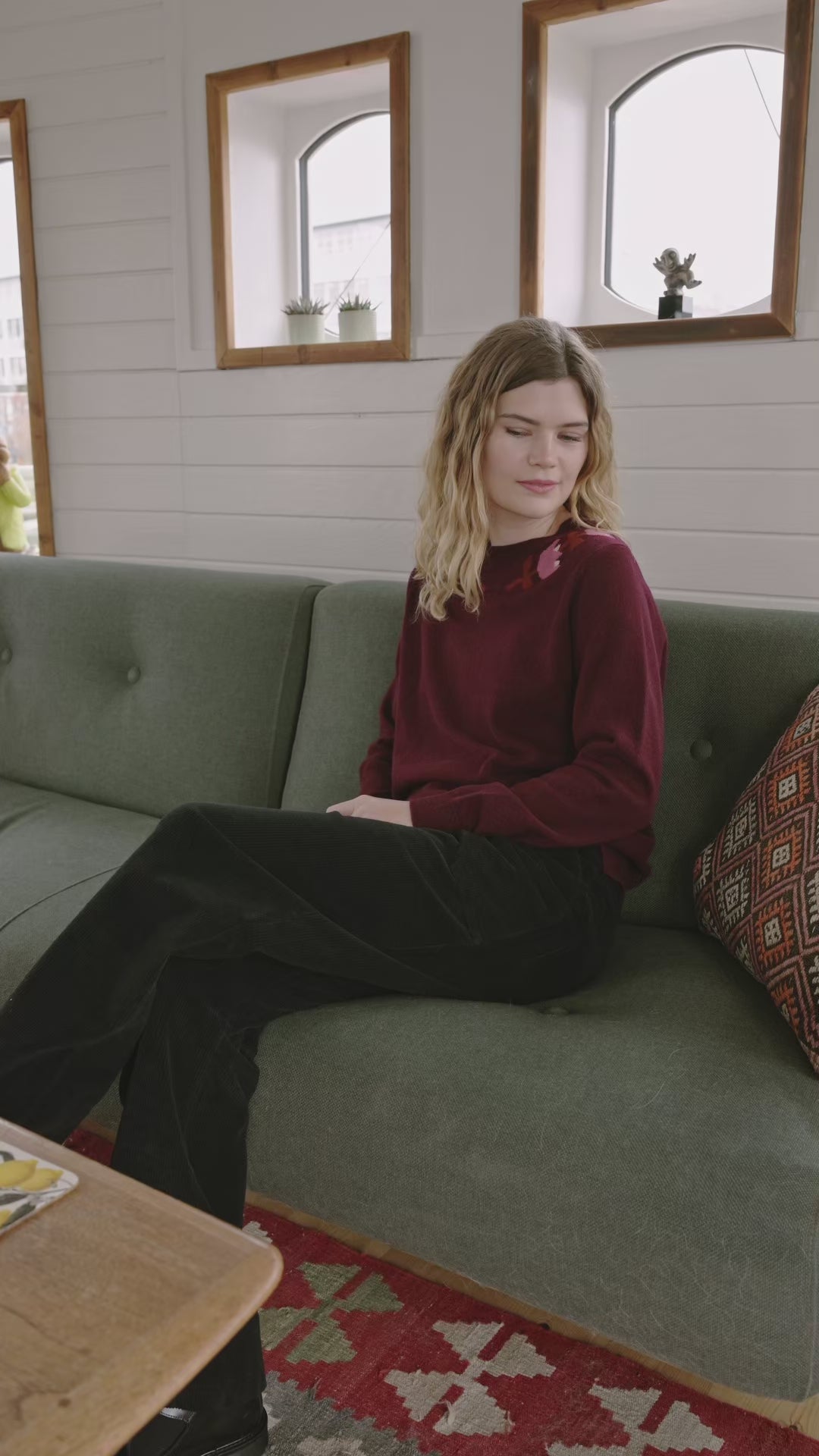 Danevibe Merino Wool Sweater Dark Wine