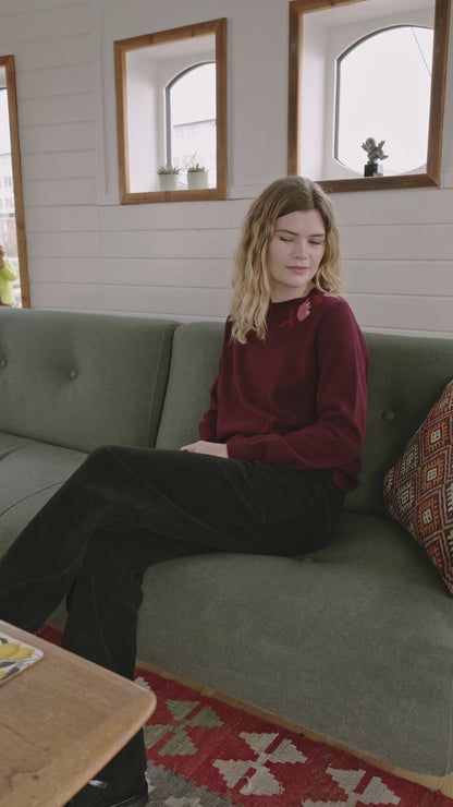 Danevibe Merino Wool Sweater Dark Wine