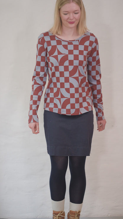 Danelotte Interlock Tee Lt Blue Grey CHECKITOUT