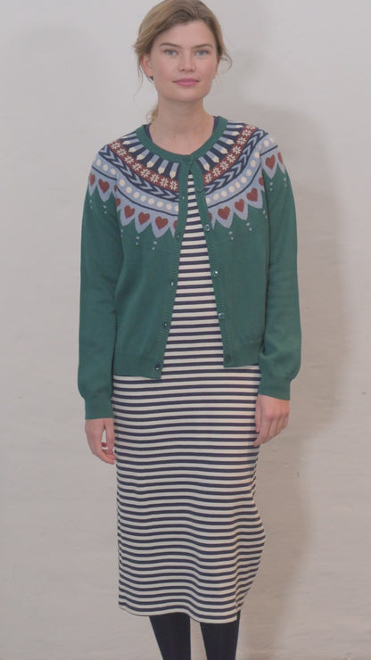 Danesweetheart Cotton Cardigan Dk Slate