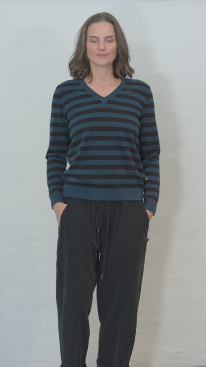 Danesaint Merino Wool Sweater Dk Slate/Black