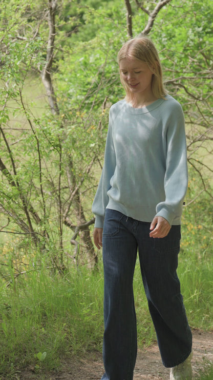 Danerelation Chunky Wool-Mix Sweater Cold Sky