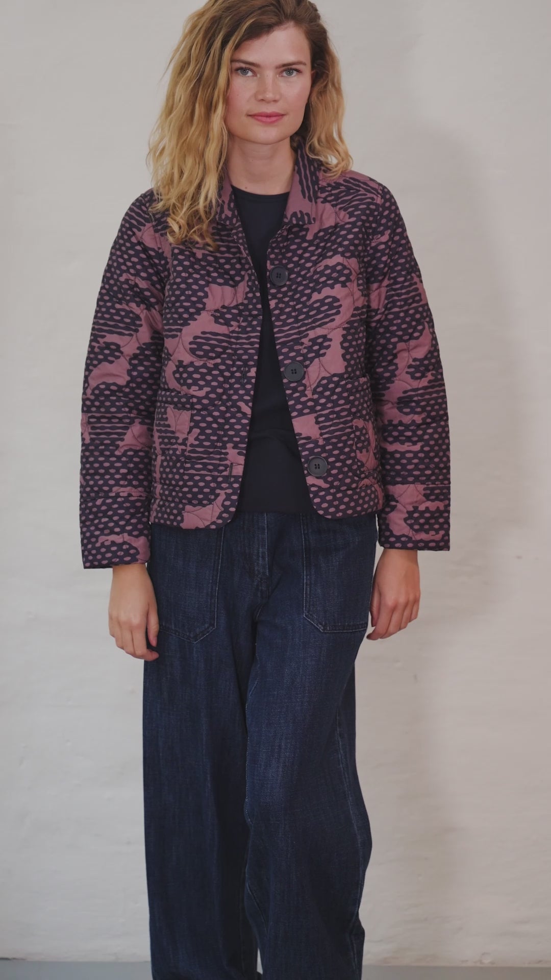 Danekind Thermo Blazer Navy/Mauve HALFTONE