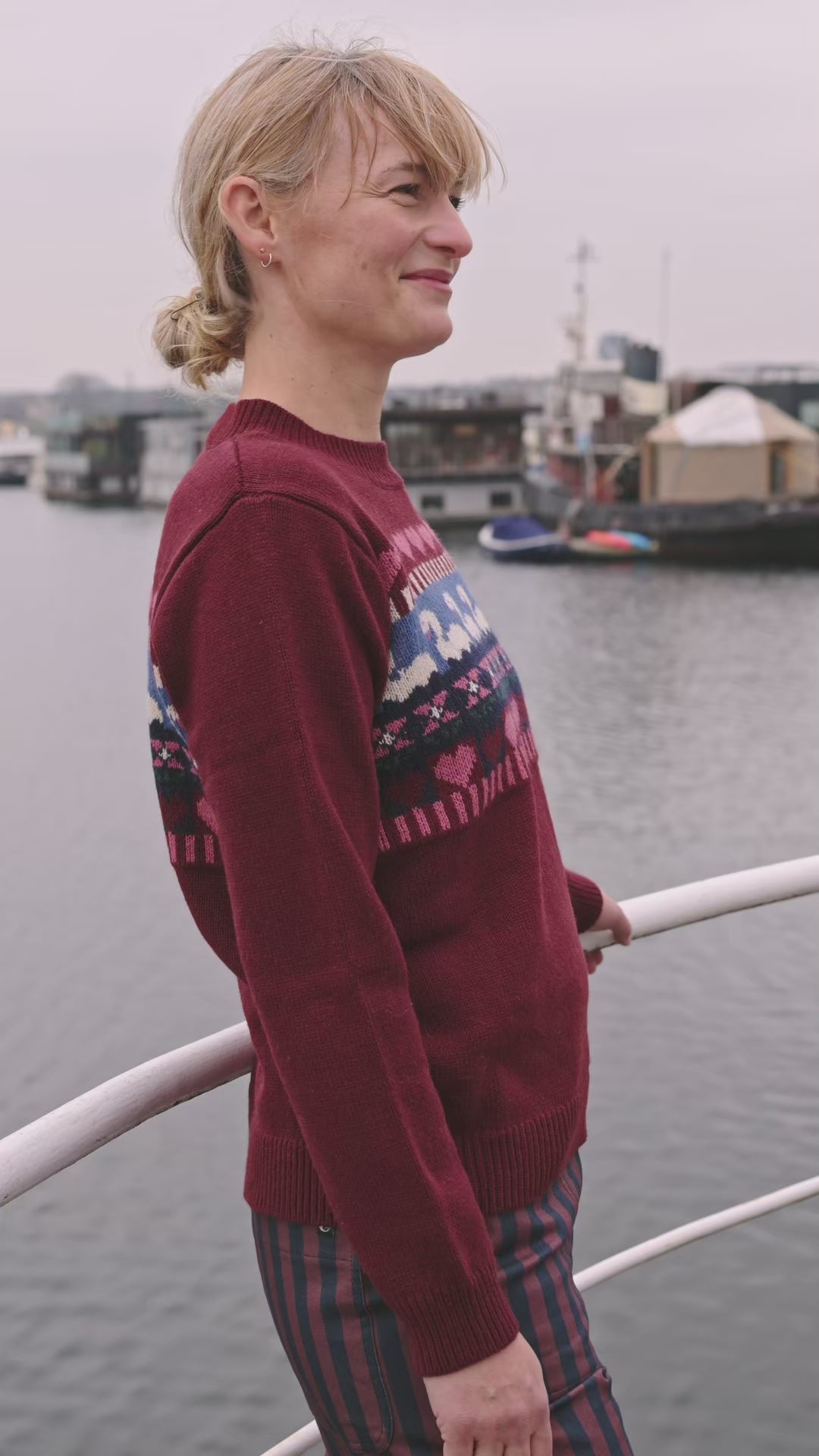 Danemaggie Wool Sweater Dark Cherry SWAN