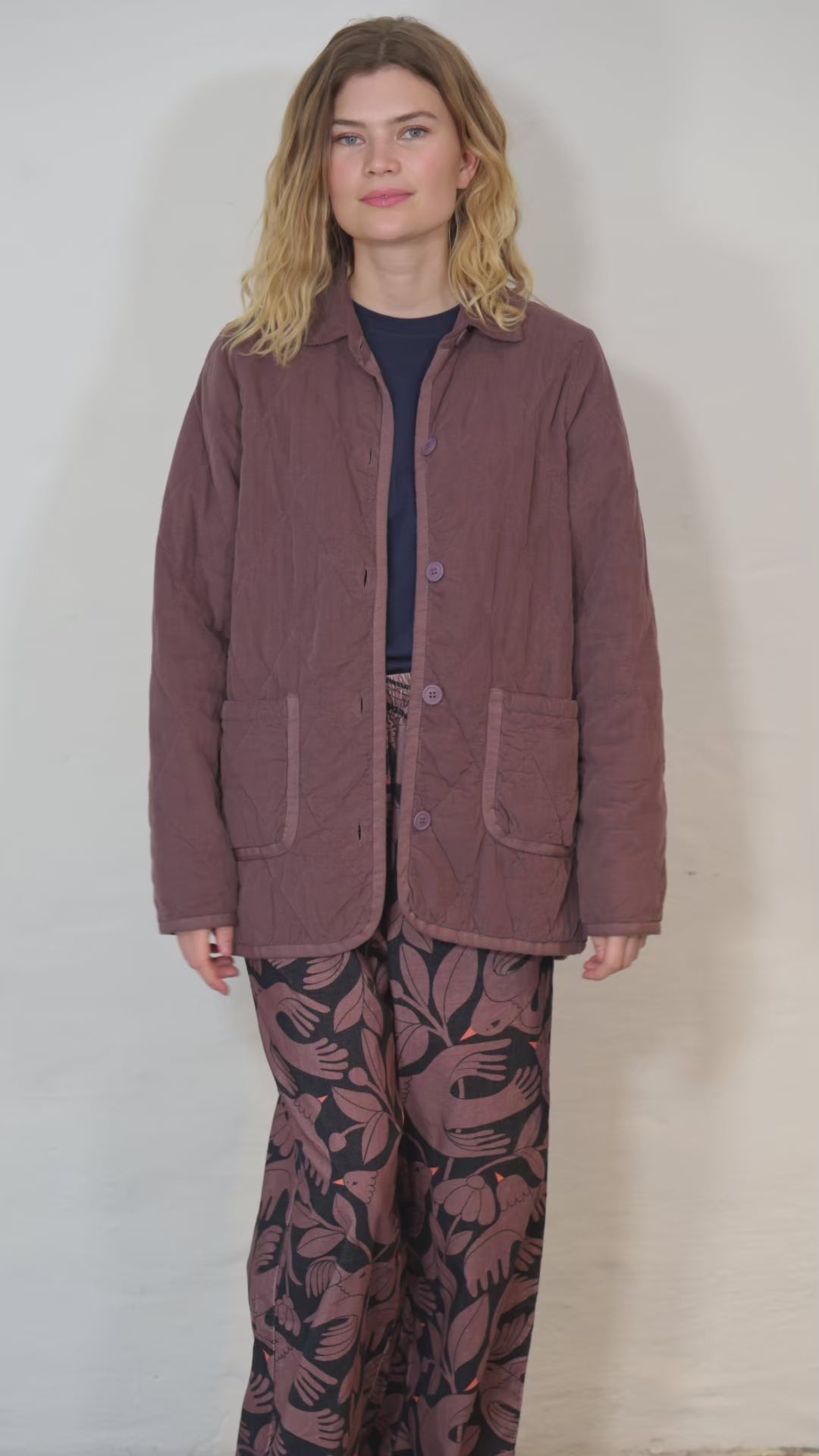 Danehighland Cord Overshirt Grey Plum