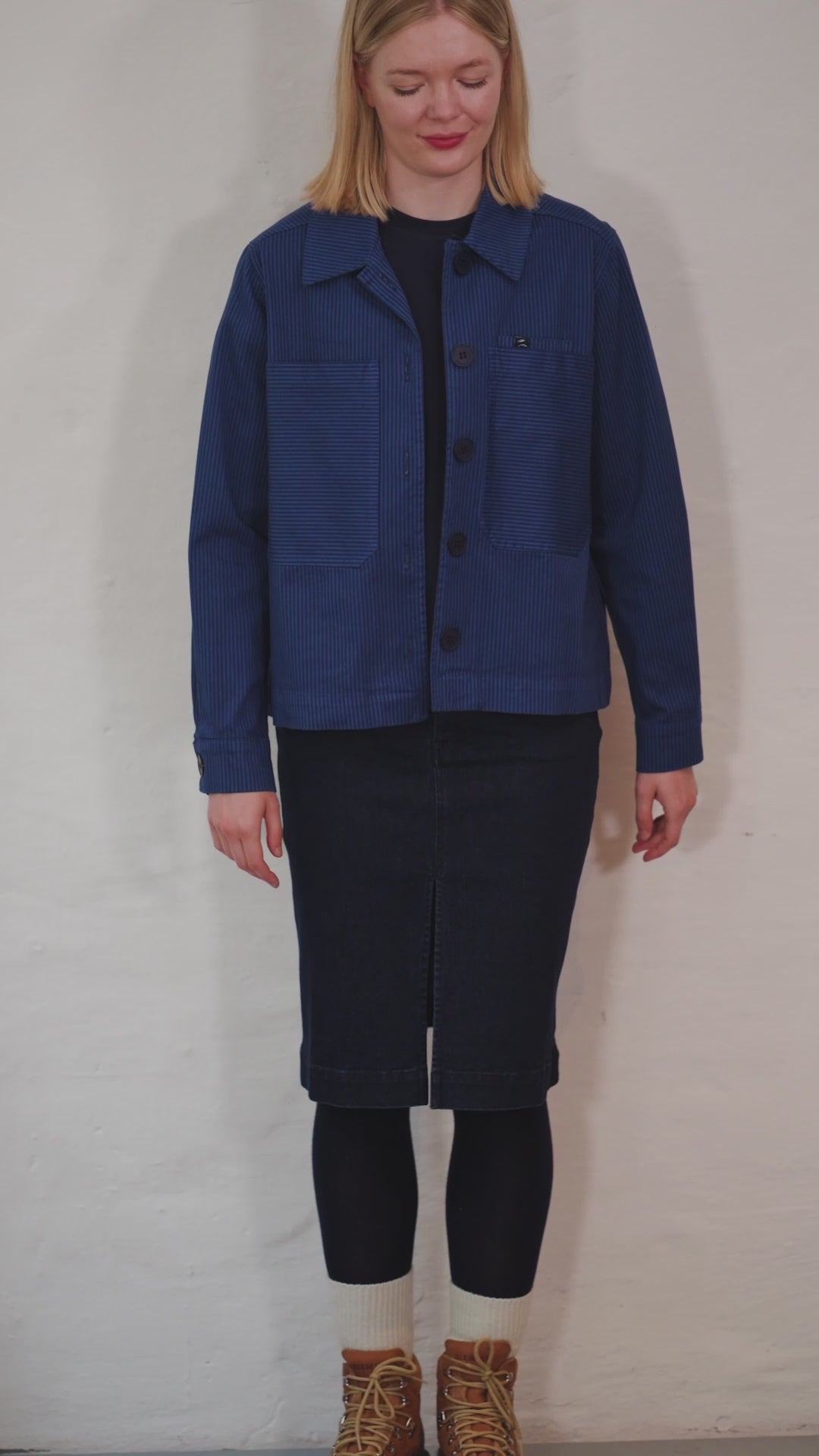 Daneprairie Stretch Canvas Jacket Warm Blue/Dk Navy
