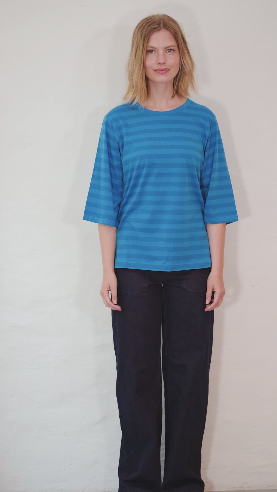 Danebasic Glad Tee Warm Blue/Faded Blue