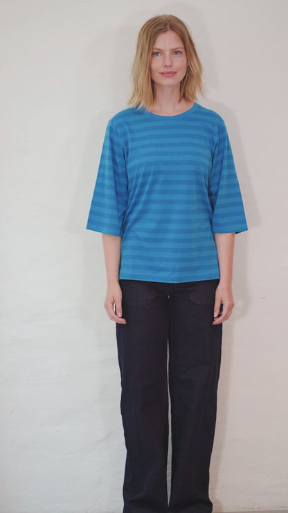 Danebasic Glad Tee Warm Blue/Faded Blue