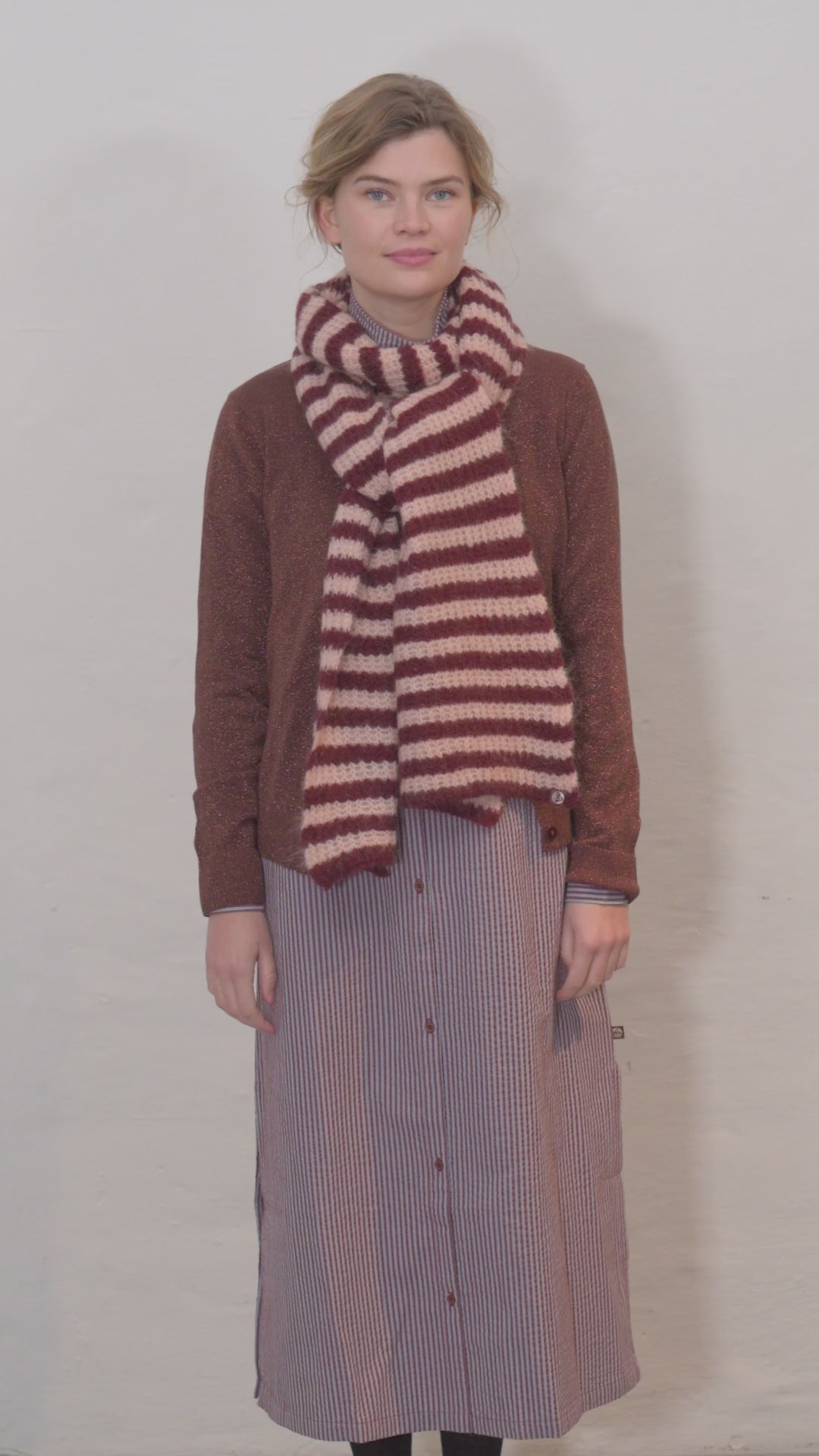 Danesaga Glitter Cardigan Dk Merlot